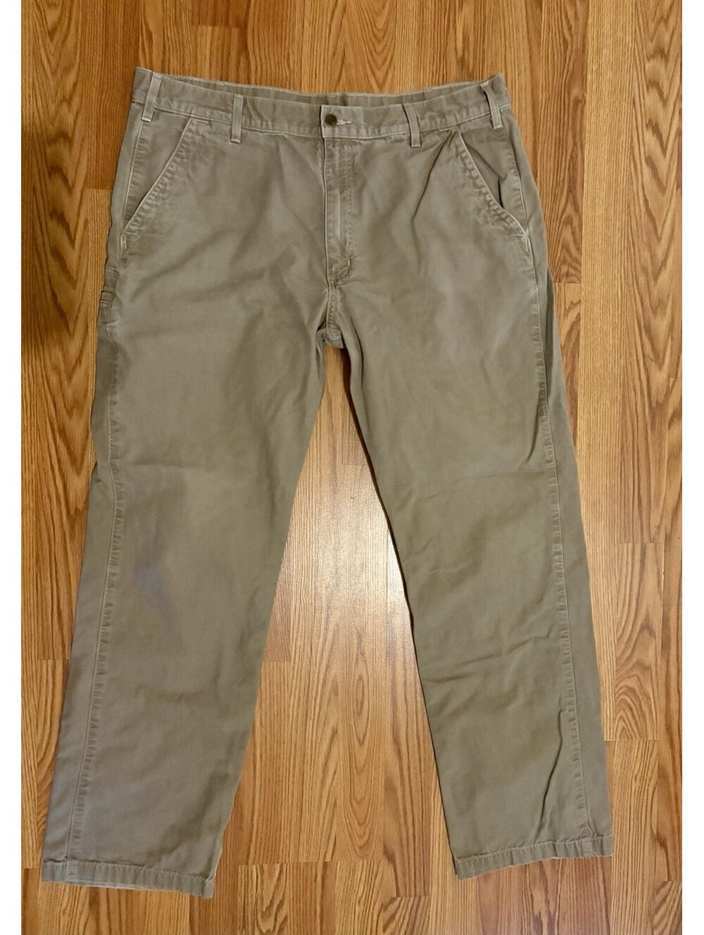 Carhartt Rugged Rigby Dungarees Work Pants for Men, Size 40Wx34L - Moss green